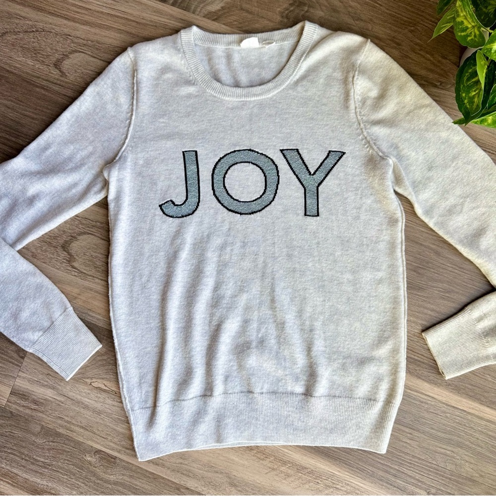 GAP Merino Extra Fine Wool Light Gray “JOY” Sweater Pullover Crewneck Size XS - Picture 3 of 8